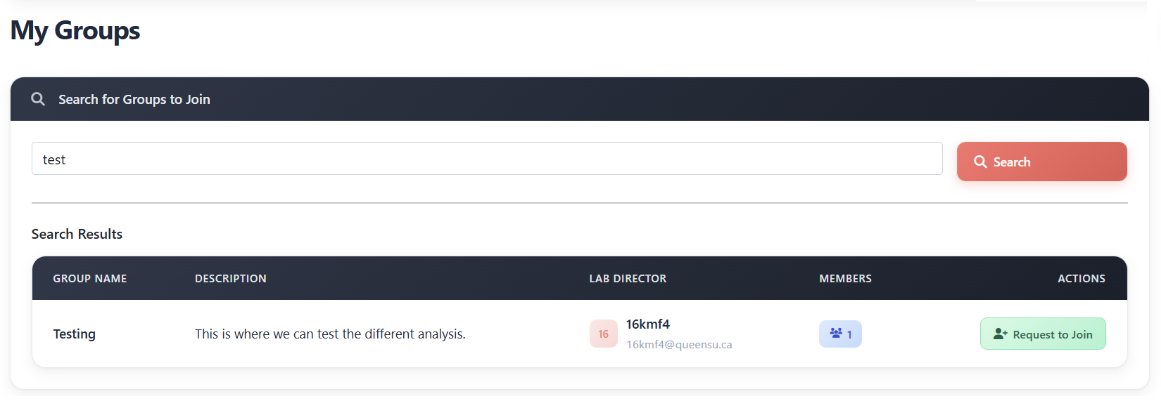 Search and Join a Group